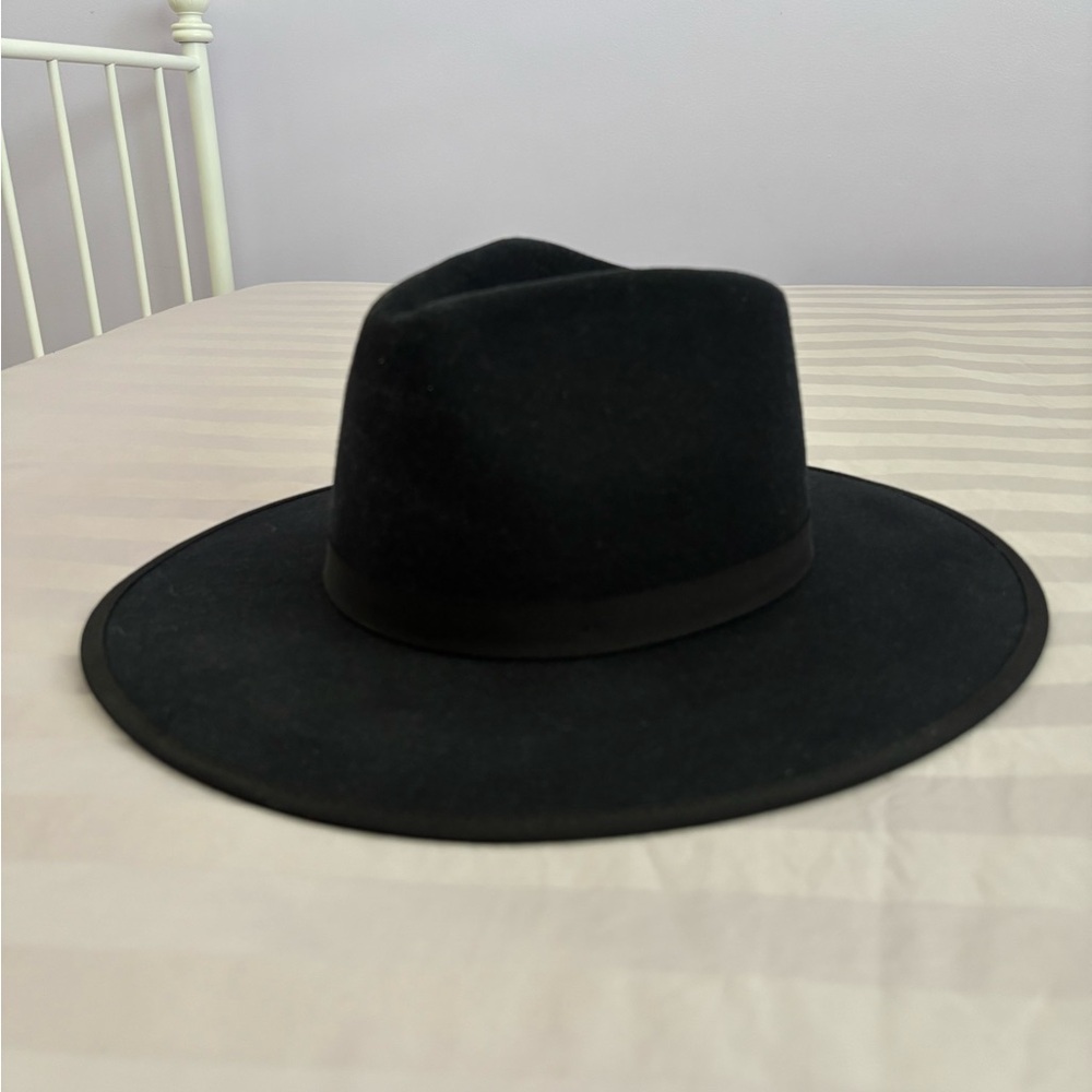 Wyeth Beacon Black Wide-Brim Hat BRAND NEW